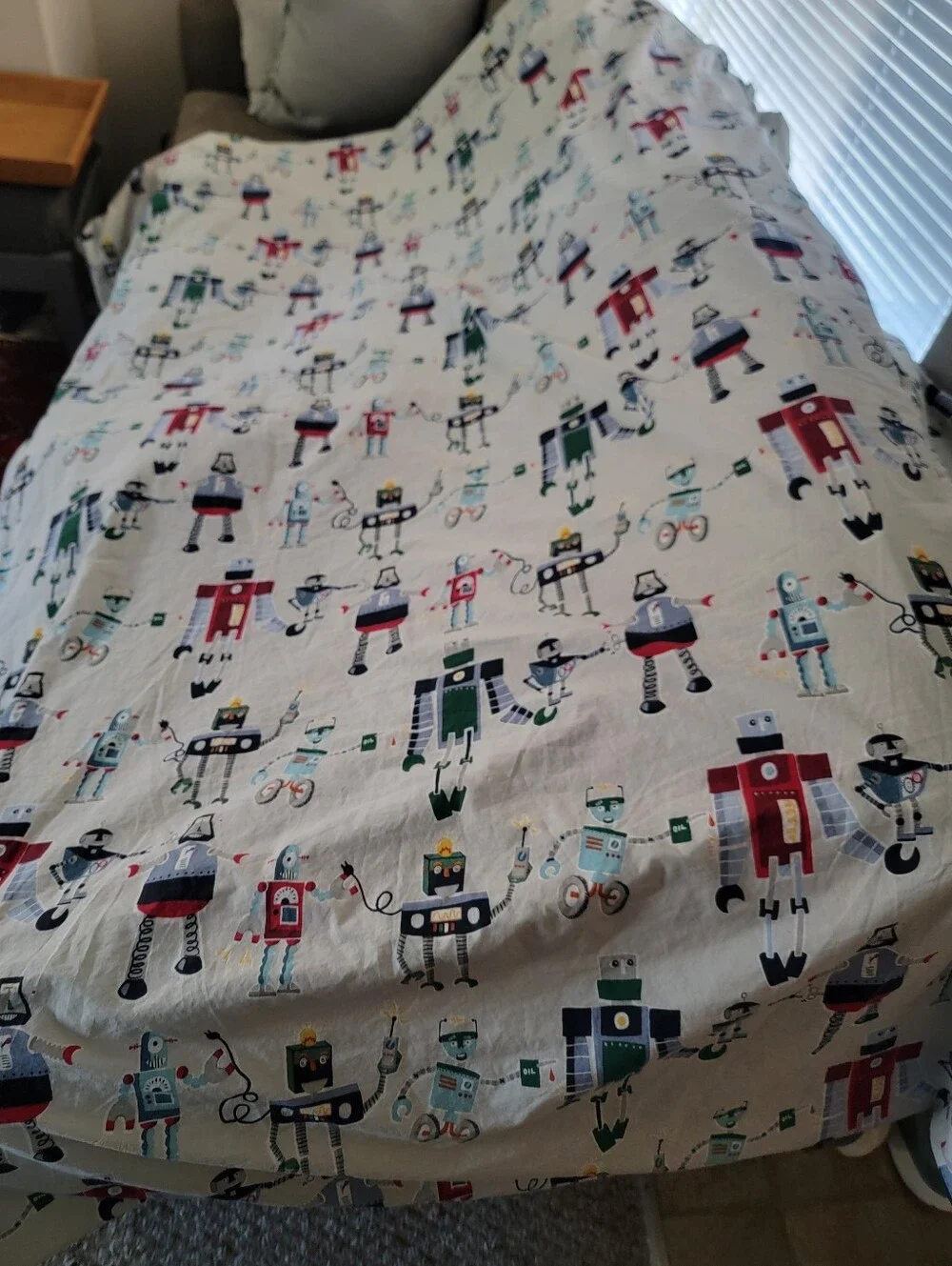Pottery Barn Kids ROBOTS Twin Duvet Robots DUVET ONLY